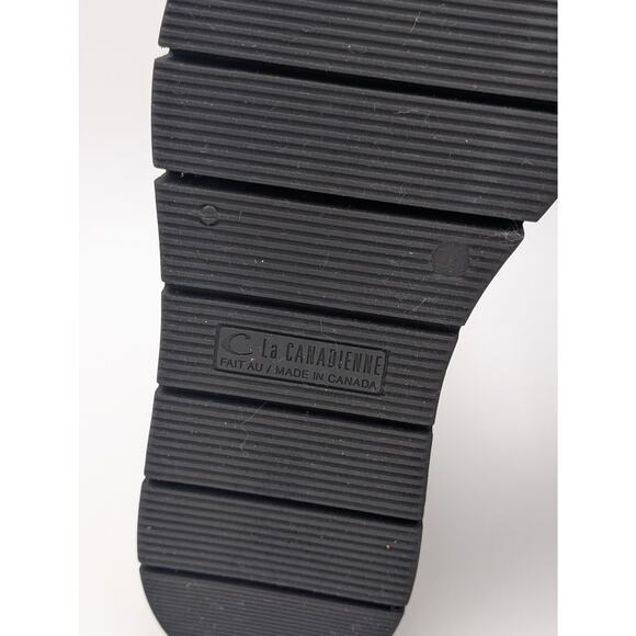 La Canadienne Knit Jared Platform Bootie Women's Black Size US11M EU42 - Picture 11 of 14